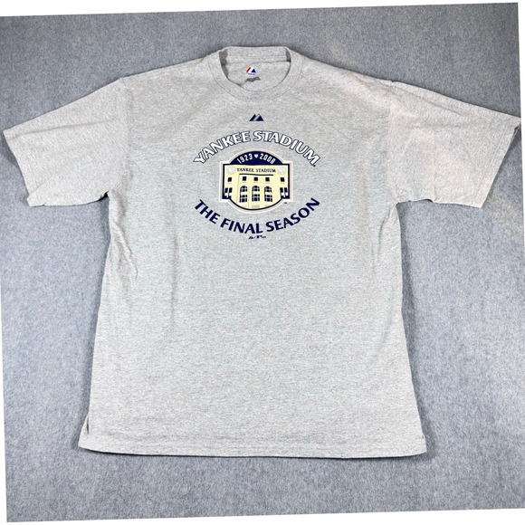 Majestic Athletic Other - New York Yankees Majestic‎ T Shirt XL Gray Yankee Stadium Final Season Baseball